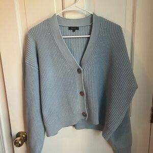 Quince Women's Light Blue Knit Cardigan